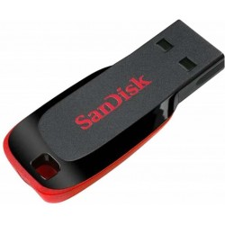 Флешка SanDisk Cruzer Blade 128GB (SDCZ50-128G-B35) (черный/красный)
