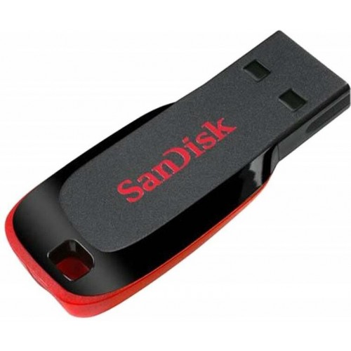Флешка SanDisk Cruzer Blade 128GB (SDCZ50-128G-B35) (черный/красный) 