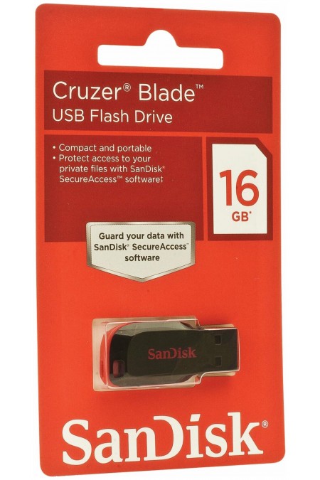 Флешка Sandisk Cruzer Blade USB 2.0 16GB (SDCZ50-016G-B35) (черный) 5