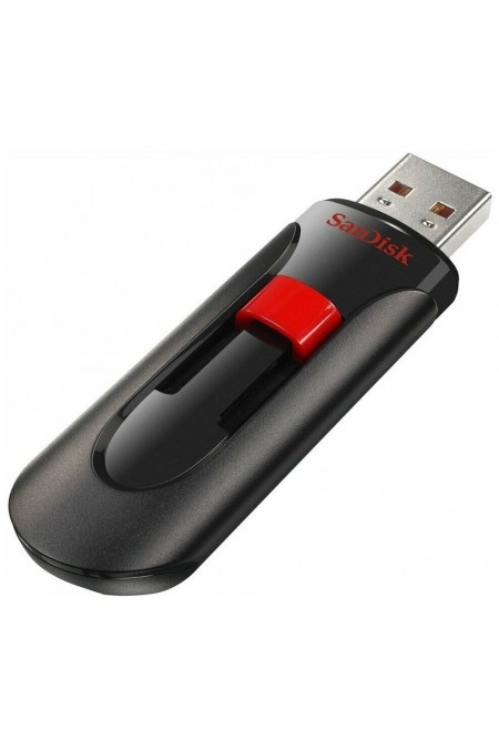 Флешка SanDisk Cruzer Glide 128GB (SDCZ60-128G-B35) (черный/красный) 