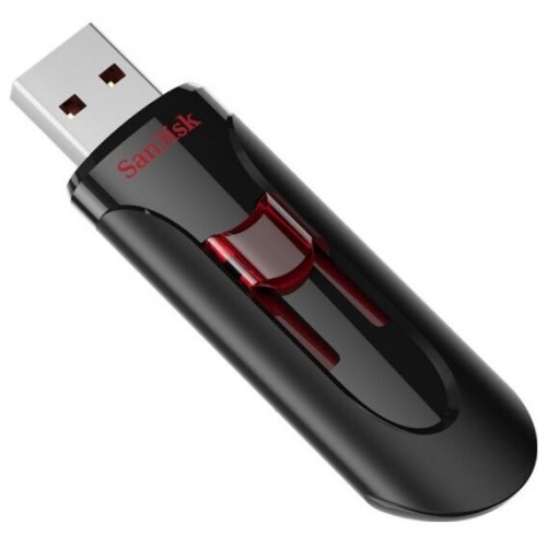 Флешка SanDisk Cruzer Glide 128GB (SDCZ600-128G-G35) (черный/красный) 