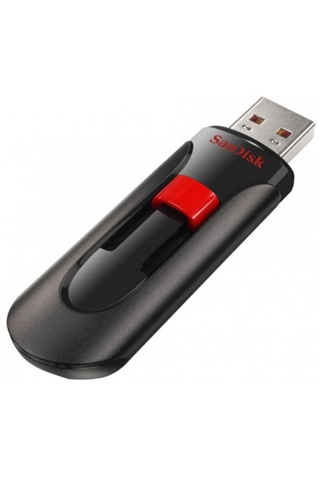 Флешка SanDisk Cruzer Glide 64GB (SDCZ60-064G-B35) (черный/красный) 