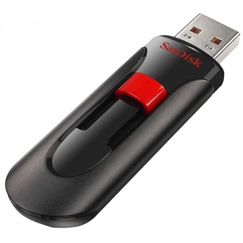 Флешка SanDisk Cruzer Glide 64GB (SDCZ60-064G-B35) (черный/красный) 