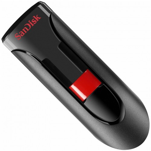 Флешка SanDisk Cruzer Glide 64GB (SDCZ600-064G-G35) (черный/красный) 3