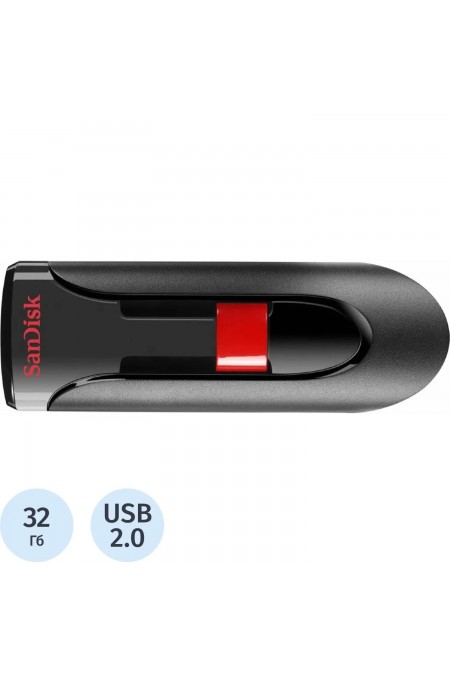 Флешка Sandisk Cruzer Glide USB 2.0 32GB (SDCZ60-032G-B35) (черный) 