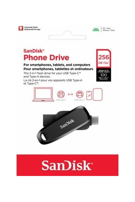 Флешка SanDisk SDDDC USB3.2 Type-C 256GB (SDDDC6-256G-G46) (черный) 