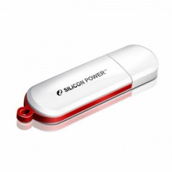 Флешка Silicon Power LuxMini 320 16GB (SP016GBUF2320V1W) (белый/красный)