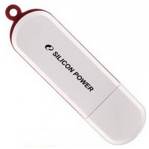 Флешка Silicon Power LuxMini 320 16GB (SP016GBUF2320V1W) (белый/красный) 1