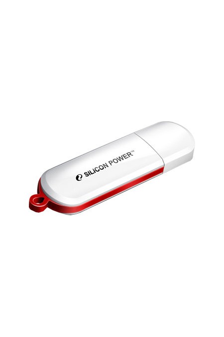 Флешка Silicon Power LuxMini 320 32GB (SP032GBUF2320V1W) (белый/красный) 