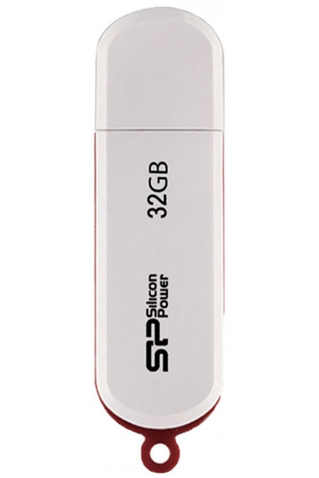 Флешка Silicon Power LuxMini 320 32GB (SP032GBUF2320V1W) (белый/красный) 1