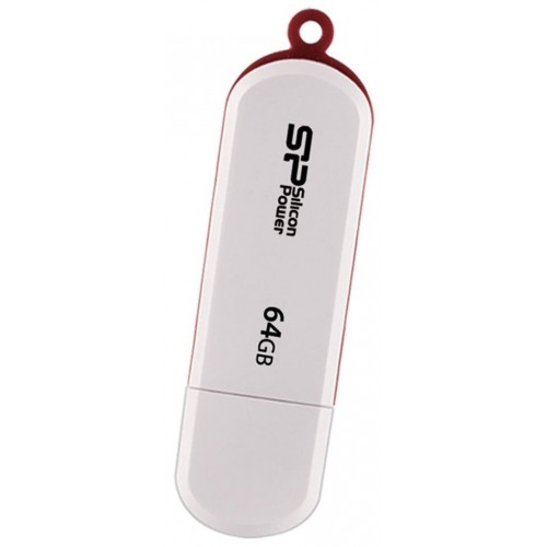 Флешка Silicon Power LuxMini 320 64GB (SP064GBUF2320V1W) (белый/красный) 2