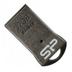 Флешка Silicon Power Touch T01 SP032GBUF2T01V1K USB2.0 32GB (черный/серебристый)