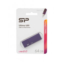 Флешка Silicon Power Ultima U05 USB 2.0 64GB (SP064GBUF2U05V1D) (синий)