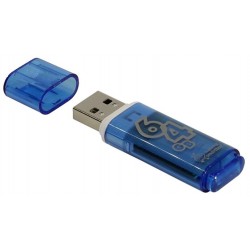 Флешка Smartbuy Click USB 2.0 64GB (SB64GBGS-B) (синий)