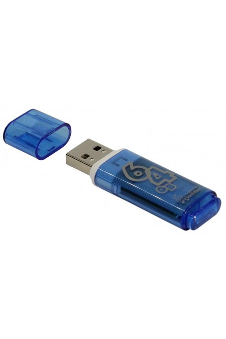 Флешка Smartbuy Click USB 2.0 64GB (SB64GBGS-B) (синий) 