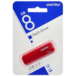 Флешка SmartBuy CLUE 8GB (SB8GBCLU-R 8GB) (красный)