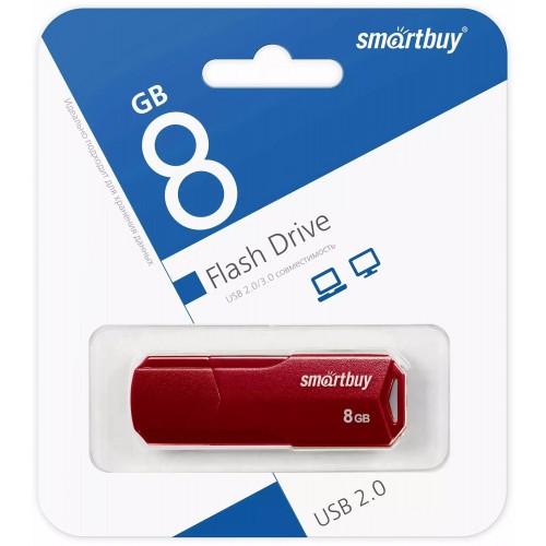 Флешка SmartBuy CLUE 8GB (SB8GBCLU-R 8GB) (красный) 4