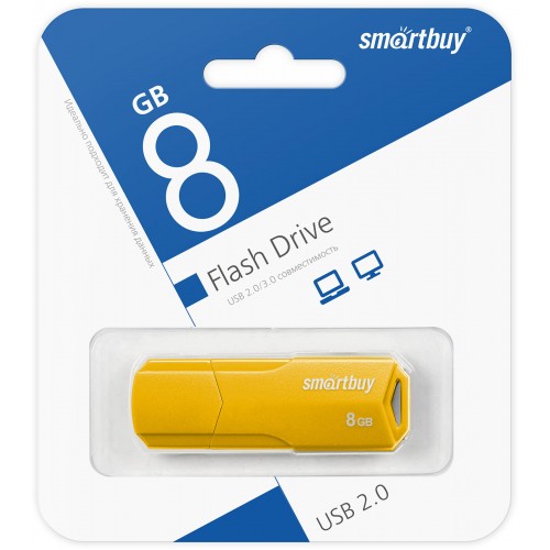 Флешка SmartBuy CLUE 8GB (SB8GBCLU-Y) (желтый) 2