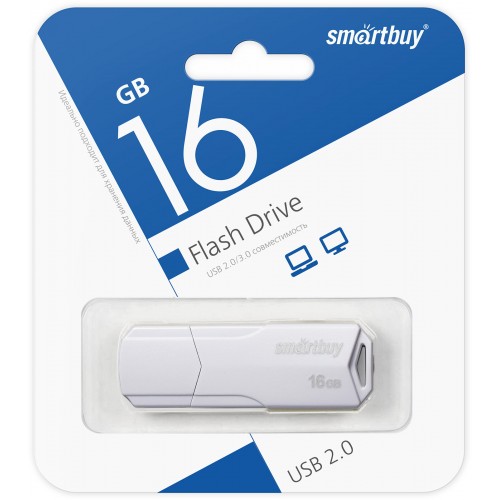 Флешка SmartBuy CLUE UFD 2.0 16GB (SB16GBCLU-W) (белый) 3