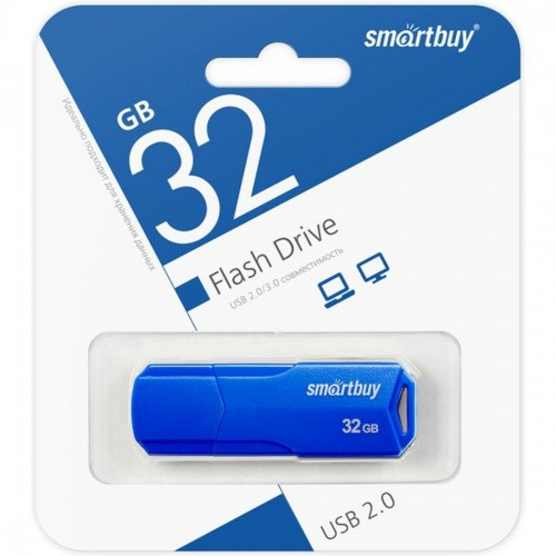 Флешка SmartBuy CLUE UFD 2.0 32GB (SB32GBCLU-BU) (синий) 