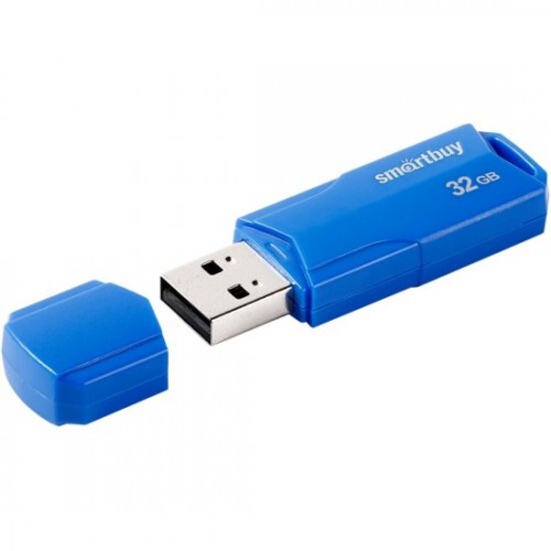 Флешка SmartBuy CLUE UFD 2.0 32GB (SB32GBCLU-BU) (синий) 1