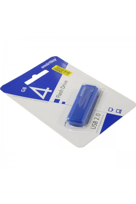 Флешка SmartBuy CLUE USB 2.0 4GB (SB4GBCLU-BU) (синий) 