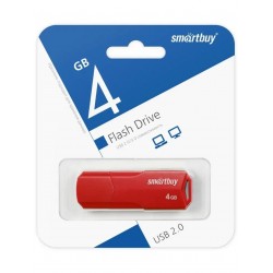 Флешка SmartBuy CLUE USB 2.0 4GB (SB4GBCLU-R) (красный)