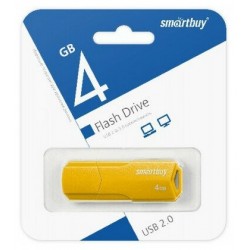 Флешка SmartBuy CLUE USB 2.0 4GB (SB4GBCLU-Y) (желтый)