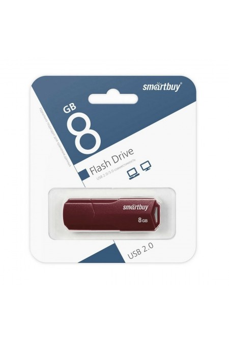 Флешка SMARTBUY CLUE USB 2.0 8GB (SB8GBCLU-BG) (буругунди) 3