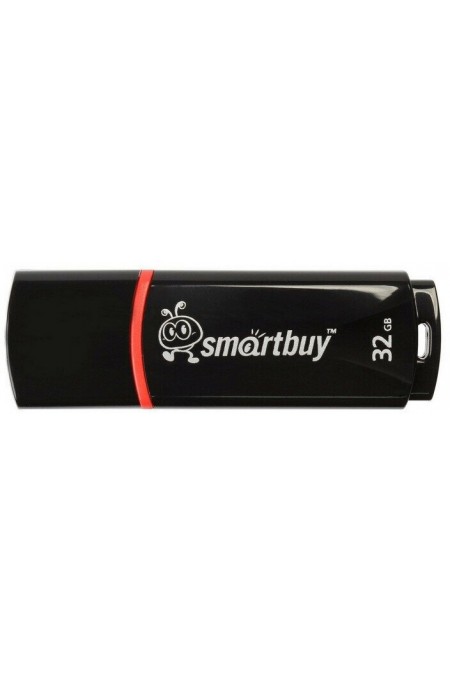 Флешка SmartBuy Crown USB 2.0 32GB (SB32GBCRW-K) (черный/красный) 