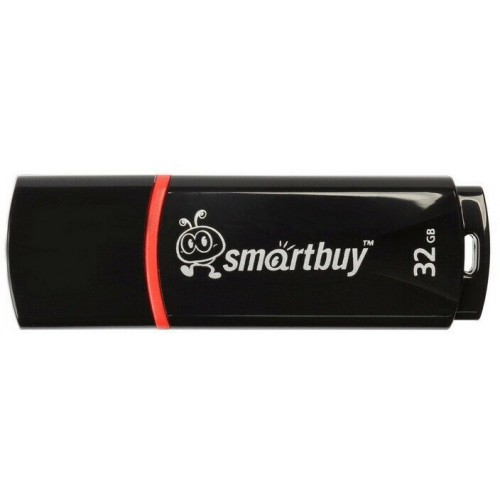 Флешка SmartBuy Crown USB 2.0 32GB (SB32GBCRW-K) (черный/красный) 