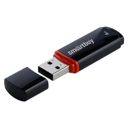 Флешка SmartBuy Crown USB 2.0 4 4GB (SB4GBCRW-K) (черный)