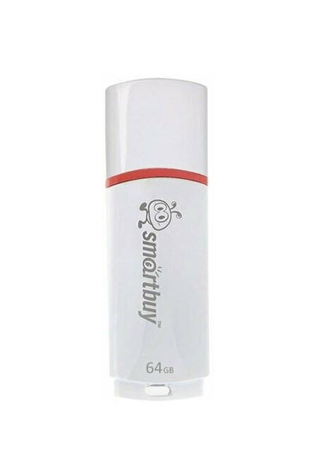 Флешка Smartbuy Crown USB 2.0 64GB (SB64GBCRW-W) (белый) 
