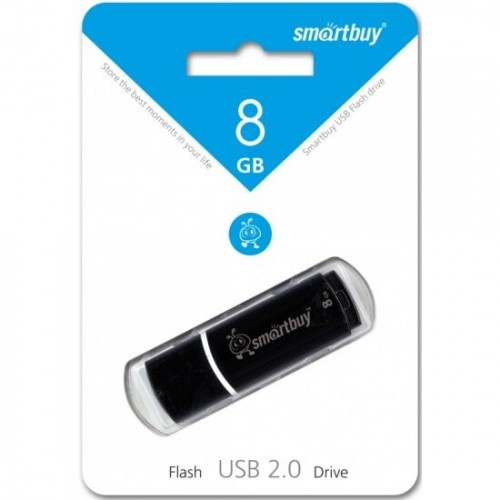 Флешка SmartBuy Crown USB 2.0 8GB (SB8GBCRW-K) (черный) 