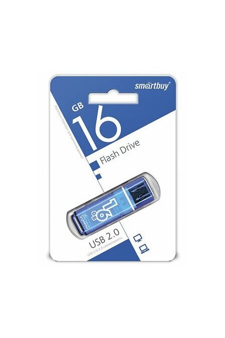 Флешка SMARTBUY Glossy series USB 2.0 16GB (SB16GBGS-B) (синий) 4