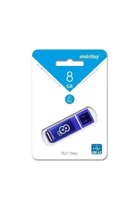 Флешка SMARTBUY Glossy series USB 3.0 8GB (SB8GBGS-DB) (синий) 