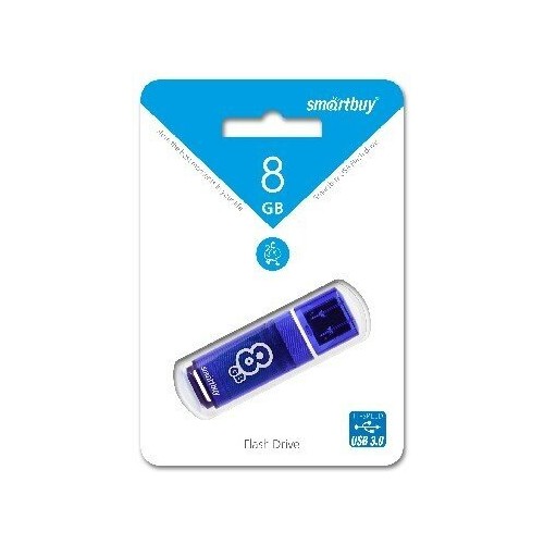 Флешка SMARTBUY Glossy series USB 3.0 8GB (SB8GBGS-DB) (синий) 