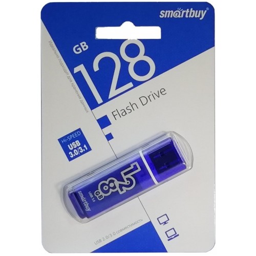 Флешка SmartBuy Glossy USB 2.0 128GB (SB128GBGS-DB) (темно-синий) 3
