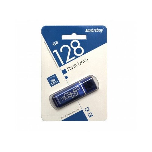 Флешка SmartBuy Glossy USB 2.0 128GB (SB128GBGS-DB) (темно-синий) 6
