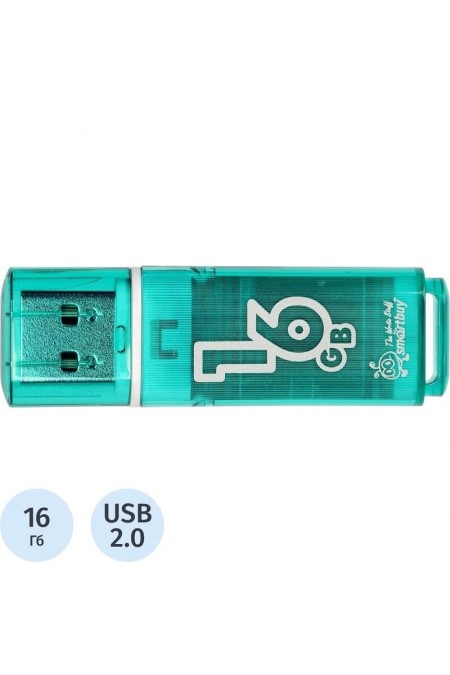 Флешка Smartbuy Glossy USB 2.0 16GB (SB16GBGS-G) (зеленый) 