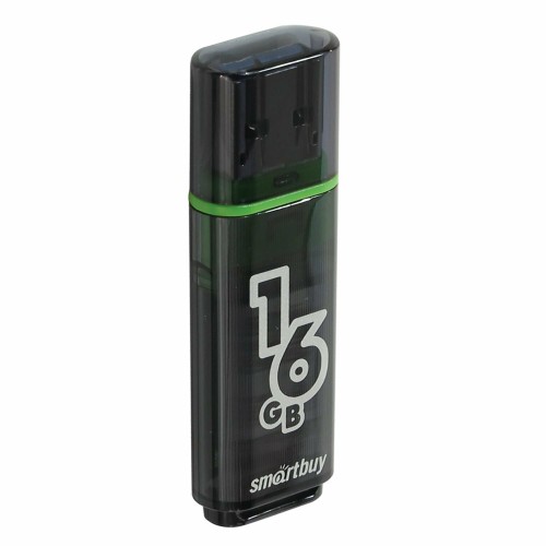 Флешка SmartBuy Glossy USB 2.0 16GB (SB16GBGS-K) (черный) 