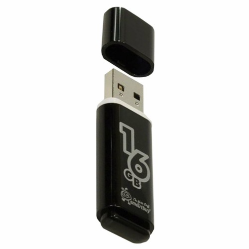 Флешка SmartBuy Glossy USB 2.0 16GB (SB16GBGS-K) (черный) 1