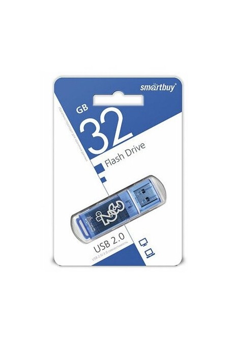 Флешка SmartBuy Glossy USB 2.0 32GB (SB32GBGS-B) (голубой) 4