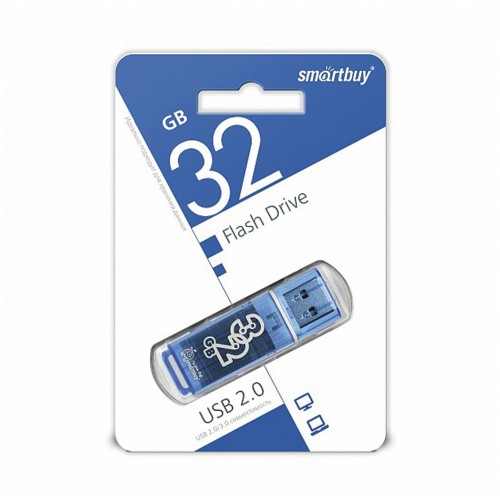 Флешка SmartBuy Glossy USB 2.0 32GB (SB32GBGS-B) (голубой) 4