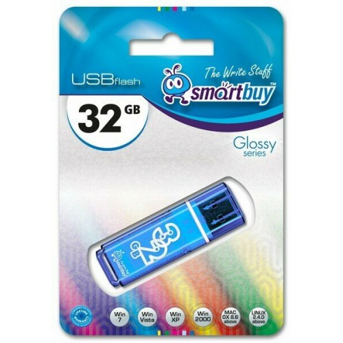 Флешка SmartBuy Glossy USB 2.0 32GB (SB32GBGS-B) (голубой) 8