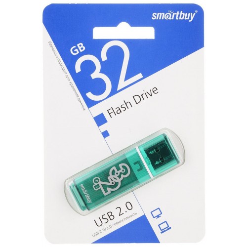 Флешка Smartbuy Glossy USB 2.0 32GB (SB32GBGS-G) (зеленый) 4