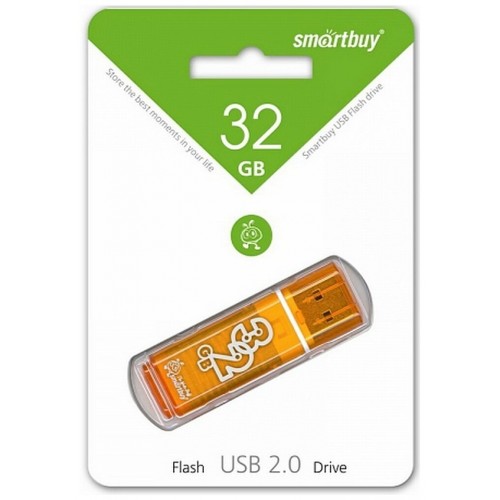 Флешка Smartbuy Glossy USB 2.0 32GB (SB32GBGS-Or) (оранжевый) 1
