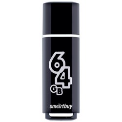 Флешка Smartbuy Glossy USB 2.0 64GB (SB64GBGS-K) (черный)