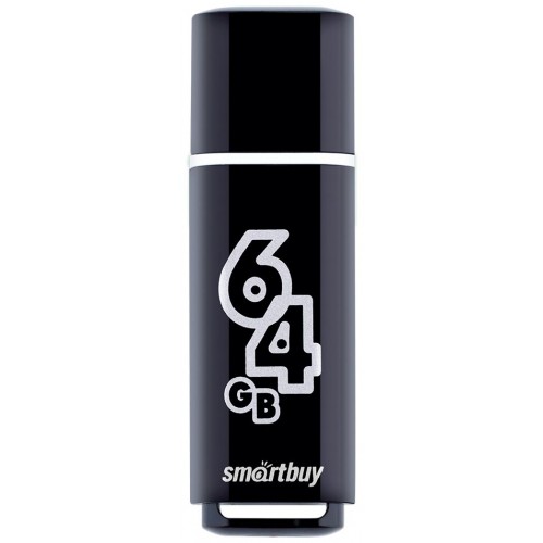 Флешка Smartbuy Glossy USB 2.0 64GB (SB64GBGS-K) (черный) 