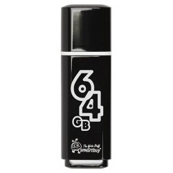Флешка Smartbuy Glossy USB 2.0 64GB (SB64GBGS-K) (черный)